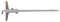 Tiefen-Messschieber/Schieblehre mit umsteckbarer Stange und Haken, Nonius 1/20 = 0,05 mm(300 mm)