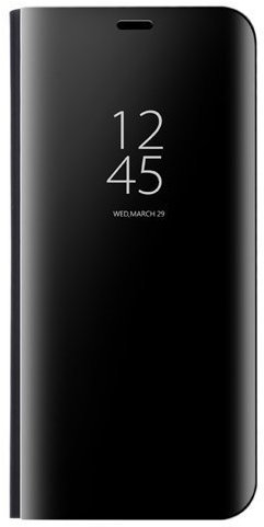 FANFO Samsung Galaxy S10e Clear View Stand Case, Handyhülle Tasche Flip Schutzhülle für Samsung Galaxy S10e, schwarz