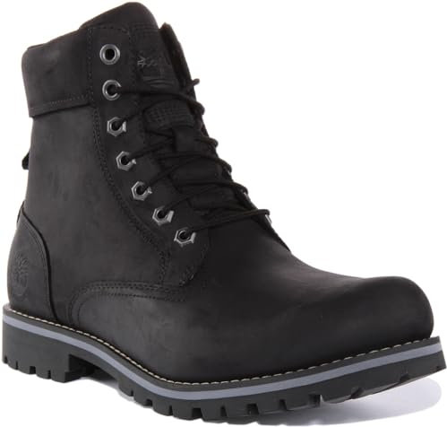 Timberland Uomo Rugged WP II 6in Pelle Black Stivali 44.5 EU