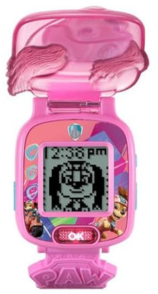 VTech - Paw Patrol Der Film, die interaktive Spieluhr von Liberty, Kinderuhr mit Klappdeckel, Anime-Bildschirm, weiches Armband, 10 Zifferblätter, 4 Spiele, Geschenk für Kinder von 3 Jahren bis 7