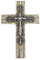 Comfy Hour Faith and Hope Collection Klassisches Wandkreuz mit Schichten, Silber, Vintage-Stil, religiöse Dekoration, Polyresin