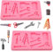 2 Pcs Tools Silicone Fondant Moulds, 9 Cavity Cake Fondant Moulds Chocolate Candy Jelly Mould Clay Tools for Cake Decorating
