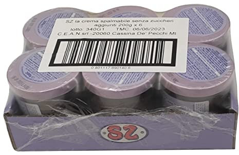 Sz - Senza Zucchero Crema Spalmabile Classica - Confezione da 6 vasetti X 200 G