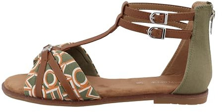Tom Tailor Damen 5390390019 Flache Sandale, green, 38 EU
