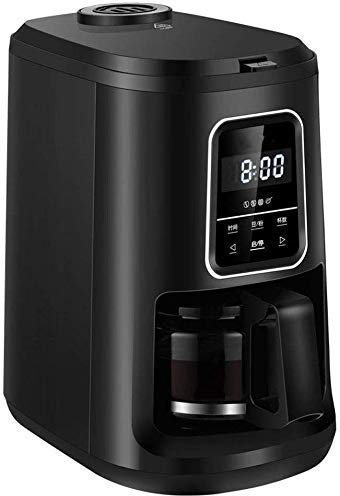 ROLTIN Máquina de café Máquina de café, Capacidad de 600 ml, máquina de café de 1-4 Tazas, Molinillo Superior de Granos de café, Panel táctil LED para cafetera Completamente aut