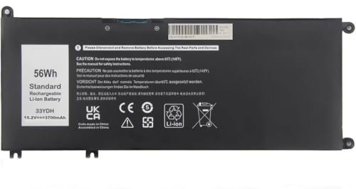 FESTAS Neuf 56Wh 33YDH PVHT1 Batterie Compatible avec Dell Inspiron 15 7577 7588 17 7000 7773 7786 Vostro 15 7570 7580 Latitude 3380 3490 3580 3590 G3 3579 3779 G5 5587 G7 7588 Series P71F P71F001