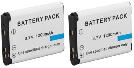 Lot de 2 Batteries ENEL19 3,7 V 1200 MAh pour Nikon ENEL19 MH66 Coolpix A100 S32 S100 S2600 S2700 S2750 S2800 S3100 S3300 S3400 S3500 S3600 S3700 S4100 S4300 S4400 et Autres