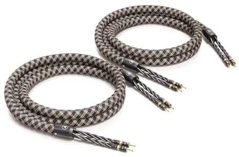 VIABLUE SC-6 AIR Silver Single-Wire * High-End Lautsprecherkabel * Handgefertigt * T8 Bananenstecker * Modell 2024 * 1 Paar * 300 cm* Splitter * AIRPIPES * 3 m