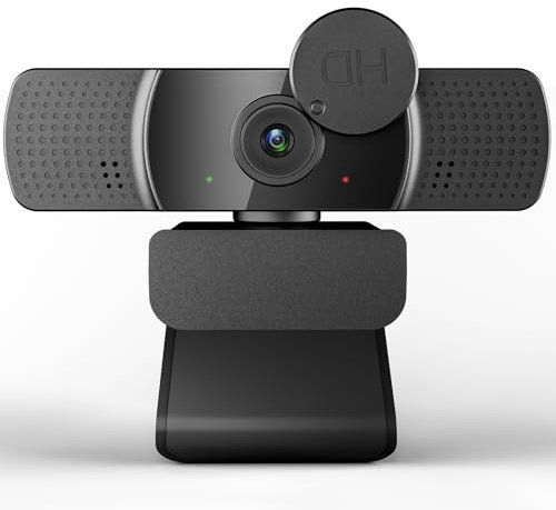 YIMONA Webcam for PC with Microphone - 2K FHD Webcam with Privacy Cover & Mounts, Plug and Play USB Web Camera for Desktop & Laptop Conference, Zoom, Skype, Facetime, Windows, Linux, and macOS