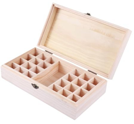 Healeved Caja De Almacenamiento De Aceites De Madera Estuche Portátil y para Organizador De Botellas De Esencial para Mantener Ordenada