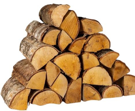 Hadley - Troncos de fuego de madera dura seca al horno para quemadores de leña, estufas, chimeneas e incendios domésticos, combustión caliente y larga, 10 kg