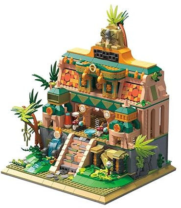 M Menbis Narwhlas Indiana Jones Tempel des Goldenen Götzen Bauset – 1645-teiliges Sammlermodell mit leuchtender Statue, Fallen & filmgetreuen Details, kompatibel mit 3,5-mm-Steinen