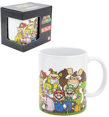 CARTOON Tazza Super Mario 325 ml tazza in ceramica modello mug per bambini con scatola