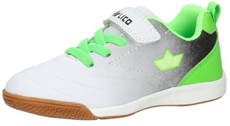 Lico Unisex Kinder Marlin Vs Hallenturnschuhe, Weiss Schwarz Lemon, 38 EU