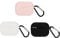 PEPLAYTAL 3pcs Portable Earphone Case for Stylish Silicone Shell with Durable Carabiner for Protecting Wireless Earbuds From Scratches and Dirt for Friends and Family