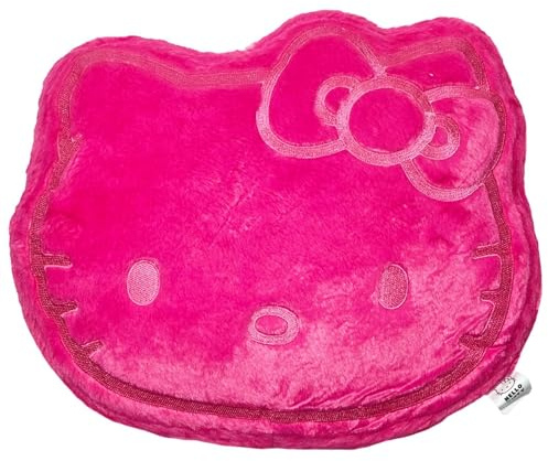 Aymax Hello Kitty 3D Velours Kissen (40 × 33 × 7 cm) – Offizielles Lizenzprodukt – Flauschiges Polyester