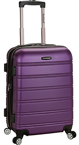 Rockland Melbourne Hardside Bagages de Roue de Spinner Extensibles, Violet, Carry-on 20, Melbourne Hardside Bagages Extensibles pour vélo