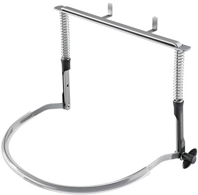 K&M 164/1 Mundharmonikahalter nickelfarben aus Stahl mit Federspannung - simples Umhängen - formschön, handlich, stabil