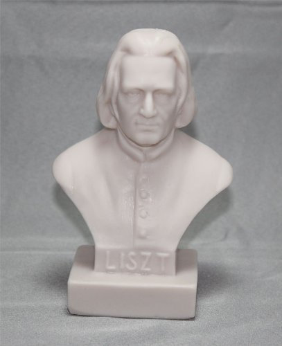 Franz Liszt Büste Statue, 12,7 cm, Vinyl, Schwarz, Musik