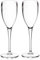 Paire de flûtes à champagne. Fabriqué à partir de polycarbonate incassable 180 ml/6oz. (Lot de 2), Passe au Lave-Vaisselle. Idéal pour les célébrations. Finition cristal transparent.