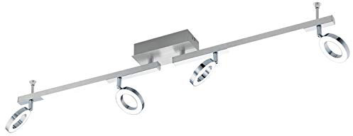 EGLO LED Deckenlampe Cardillo, 3 flammige Deckenleuchte, Deckenstrahler aus Alu, Metall und Kunststoff, Wohnzimmerlampe in Chrom, LED Flurlampe warmweiß