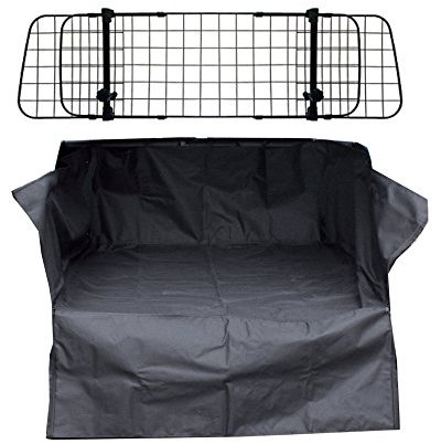 Heavy Duty Car Boot Liner Mat & Bumper Protector & Mesh Grill Dog Barrier Guard