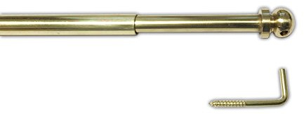 Messingstange, ausziehbare Gardinenstange, messing-glanz, 30-50 cm
