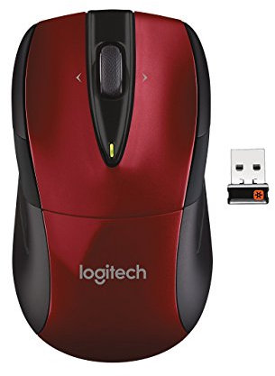 Logitech Souris sans Fil M525 – Rouge/Noir (renouvelée)