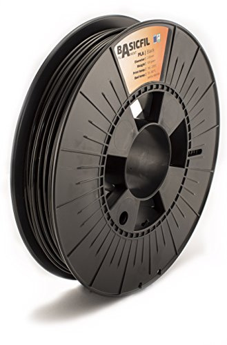 BASICFIL PLA (3D Drucker Filament), 2.85mm, 500g, Schwarz (Black)