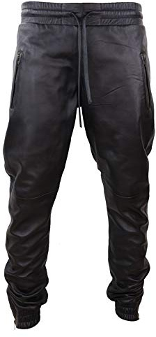 TruClothing.com Herrenhose 100% Echtleder Jogging Jeans MC Hammer Elastisch