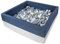 Rainbow Kids - XXL Luxus Bällebad Bällepool Bällebecken Spielbälle Kugelbad Bällchenbad Spielbecken Ball Bällepool (120x90x40 mit 400 Bällen)- Dunkelblau-Weiss
