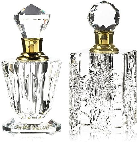 Crystal Perfume Bottle Set in Vintage Style (2 Pack)
