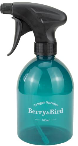 Berry&Bird Garten Plastik Sprühflasche, nachfüllbarer leerer Spritzdosentopf, feiner Nebel Pflanzenbewässerung Mister Trigger Reinigungssprühbehälter für Bonsai-Haar 500 ml