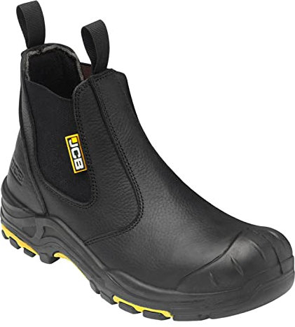 JCB - Safety Boots - Chelsea Boots for Men - Workwear Boots, Dealer Boots - Black - Size UK 8