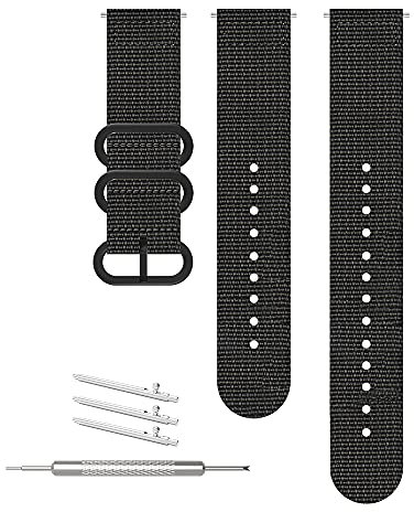 WRISTARMOR Spartan Sport Wrist HR Uhrenarmband Ersatz für Suunto 7/9 Div2 Textilband für Traverse Alpha 24 mm Schnellverschluss M + L Uhrenarmband