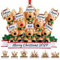 Personalised Deer Christmas Tree Ornament Family of 2,3,4,5,6,7,8 Name Cute Santa Reindeer 2024 Christmas Decoration Xmas Gift-Family of 8