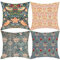 HOSTECCO Kissenbezug mit Blumenmuster, 45 x 45 cm, 4er-Set, Kissenbezüge mit William Morris-Muster, doppelseitig Bedruckt, dekorative Kissenbezüge