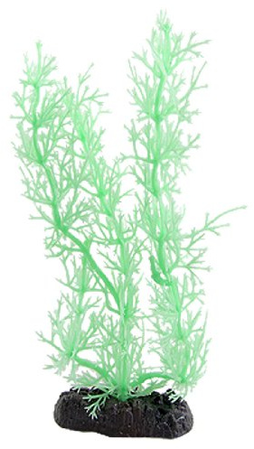 Ruilogod Fish Tank Aquascaping Vert Fluorescent artificiels Plantes en Plastique