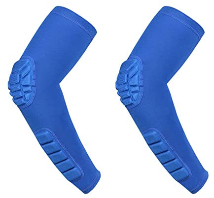 Hovershoes 2 Pcs Arm Sleeve with Padded for Youth Adult, Basketball Shooter Compression Sleeves with EVA Pads, Anti-collision Padded Elbow Protection for Basketball Baseball Football Volleyball