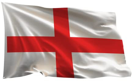 England-Flagge, 90 x 150 cm, sehr robust, Doppelfunktion mit 2 Ösen und Mastschlaufe, Nationalflagge Englisch (1)