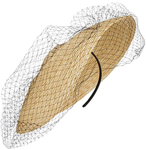 McBURN Vescana Fascinator Haarreifen Haarschmuck Anlasshut Damen - Made in Italy Sommer Frühling-Sommer - One Size Natur