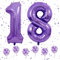 Palloncini Compleanno Numero 18 Viola, 40 Pollici Grandi Palloncini Numeri Elio con 6Pz Palloncini Coriandoli Viola per 18 81 Ragazzi Ragazze Compleanno Anniversario Decorazioni Festa