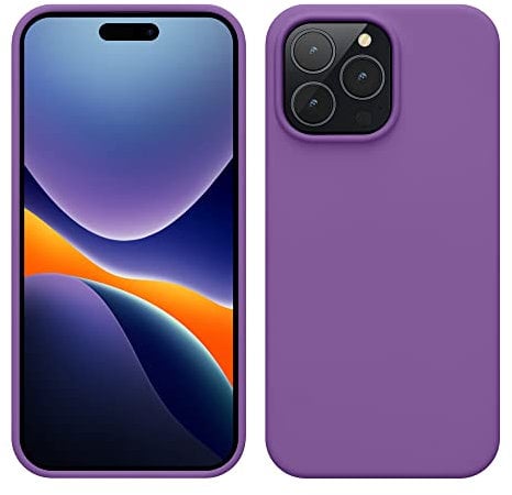 kwmobile Cover per Apple iPhone 14 Pro Max Custodia - Back Case per Caricatore Wireless - Antiurto e Flessibile in Silicone TPU - viola ametista
