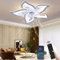 Wildcat Deckenventilator mit Beleuchtung Moderne Leise Led mit Fernbedienung Timer Blütenform Design Ventilator Deckenleuchte für Schlafzimmer (50, watts)