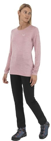 Salewa Damen Puez Melange Dry’ Long Sleeve Tee Women T-Shirt, Zephyr Melange, XL EU