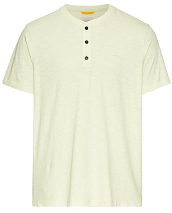 camel active Herren Henley T-Shirt aus Bio-Baumwolle Grün, Menswear-M