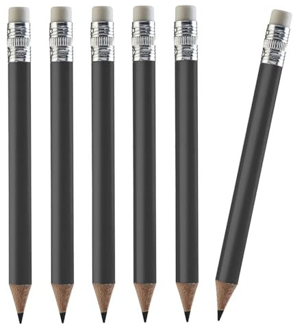 TH Golf Golf-Bleistifte, 100 Stück, 10,2 cm, Mini-Halbstifte mit Radiergummi, geschärftes Holz, Mini-rund, für Schulen, Hochzeit, Kleinkinder, Zuhause, Unternehmen, mehrere Farben (schwarz)