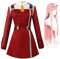 Gooyeh Zero Two Anime Cosplay darling in the franxxx Cosplay Anime Kostüm Zero Two Strumpfhose Combat Kostüm Frauen Halloween Cosplay Kostüm mit Perücke Full Set