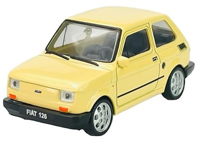 Welly FIAT 126 Beige Baugleich Polski FIAT 126p 1972-2000 1/43-1/49 Metal Modell Auto Die Cast Neu im Kasten