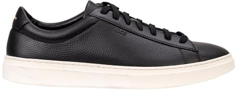 BOSS Herren Kieran Tenn Sneakers aus genarbtem Leder mit Gummisohle Größe